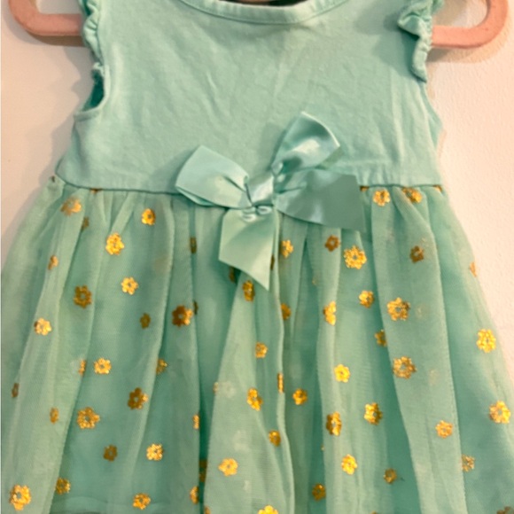 Mini B Tulle Green sparkle dress Size 6 Months with bottom piece - Picture 3 of 8